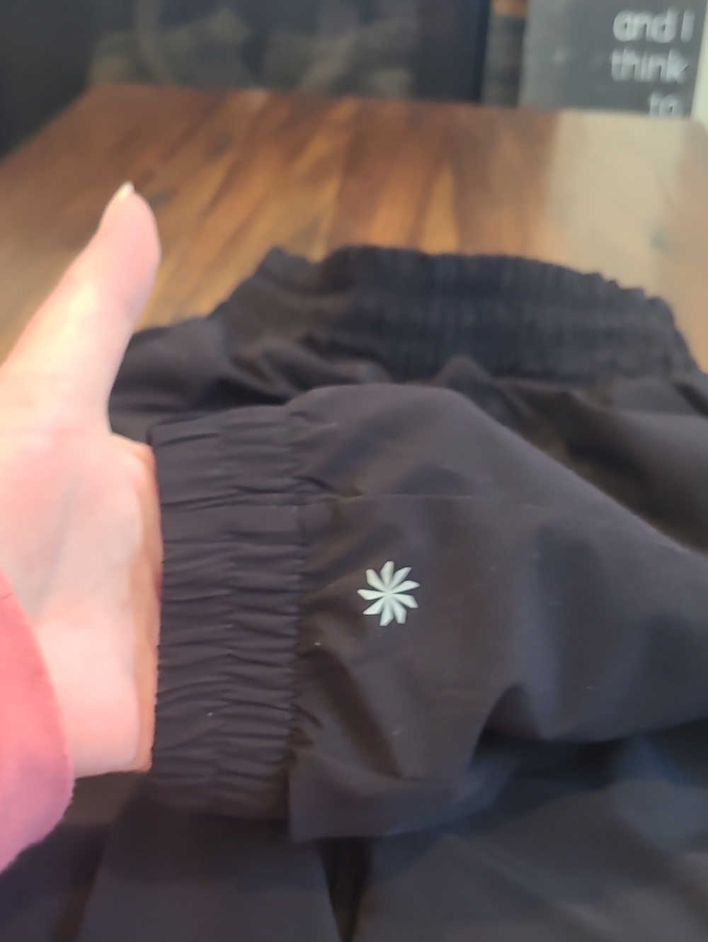 Athleta Girl Black lightweight Joggers, L/12. - Picture 4 of 5